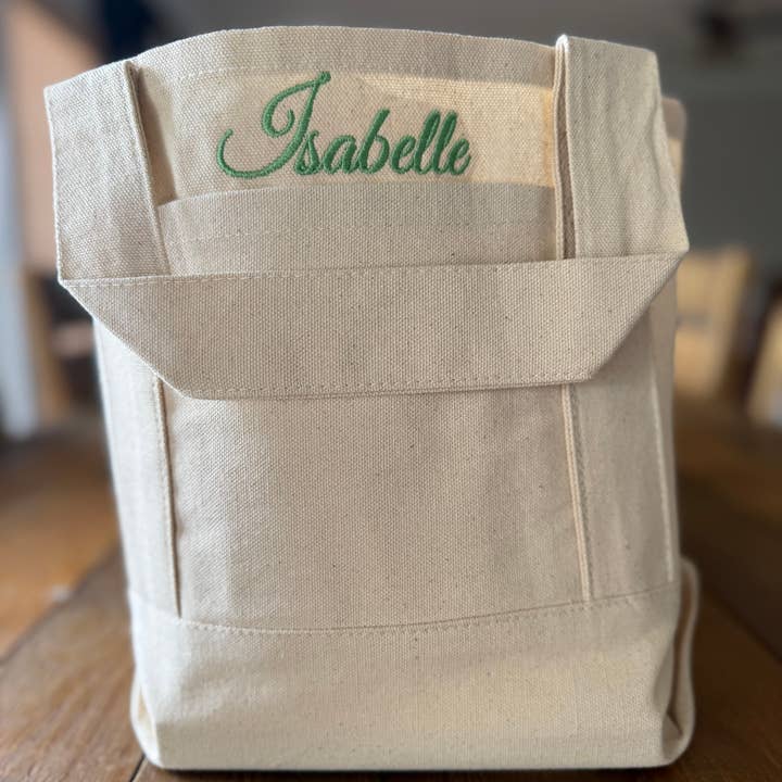 Peanut Stitches Co. - Wholesale Tote Bag - Women's - Custom Embroidered Mini Tote Bag, Mini Canvas Tote Bag4