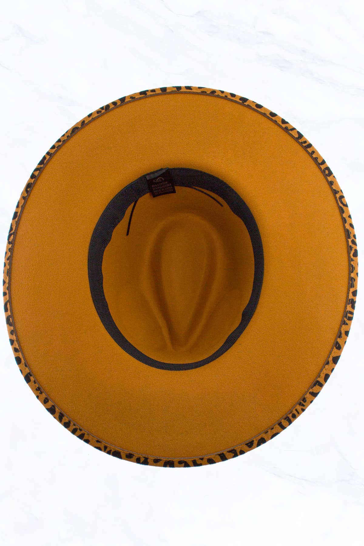 Suzie Q USA - Wholesale Fedora - Women's - Big Brim Peach Heart Top Leopard Jazz Fedora Hat4