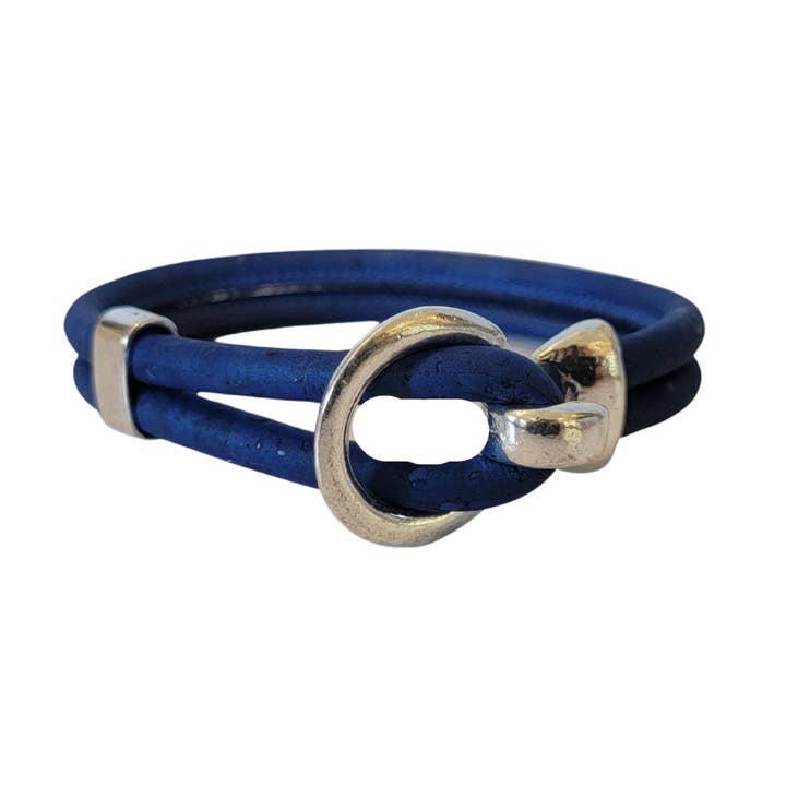 Gem Lounge Jewelry - Wholesale Bangle Bracelet - Pick Your Color: Cork Silver Open Hook Bracelet4