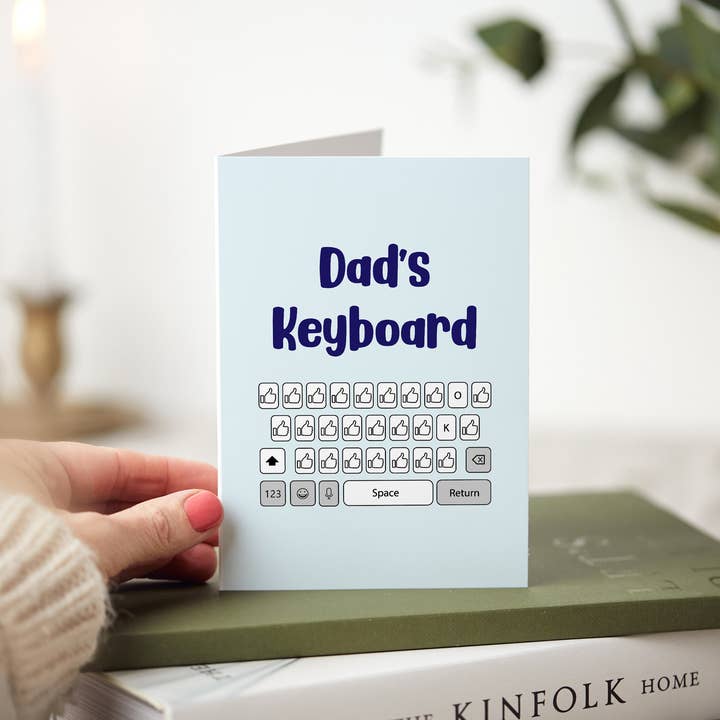Doodle & Design – postal de parabéns por atacado – Cartão de Aniversário do Teclado dos Pais, Cartão de Dia dos Pais2