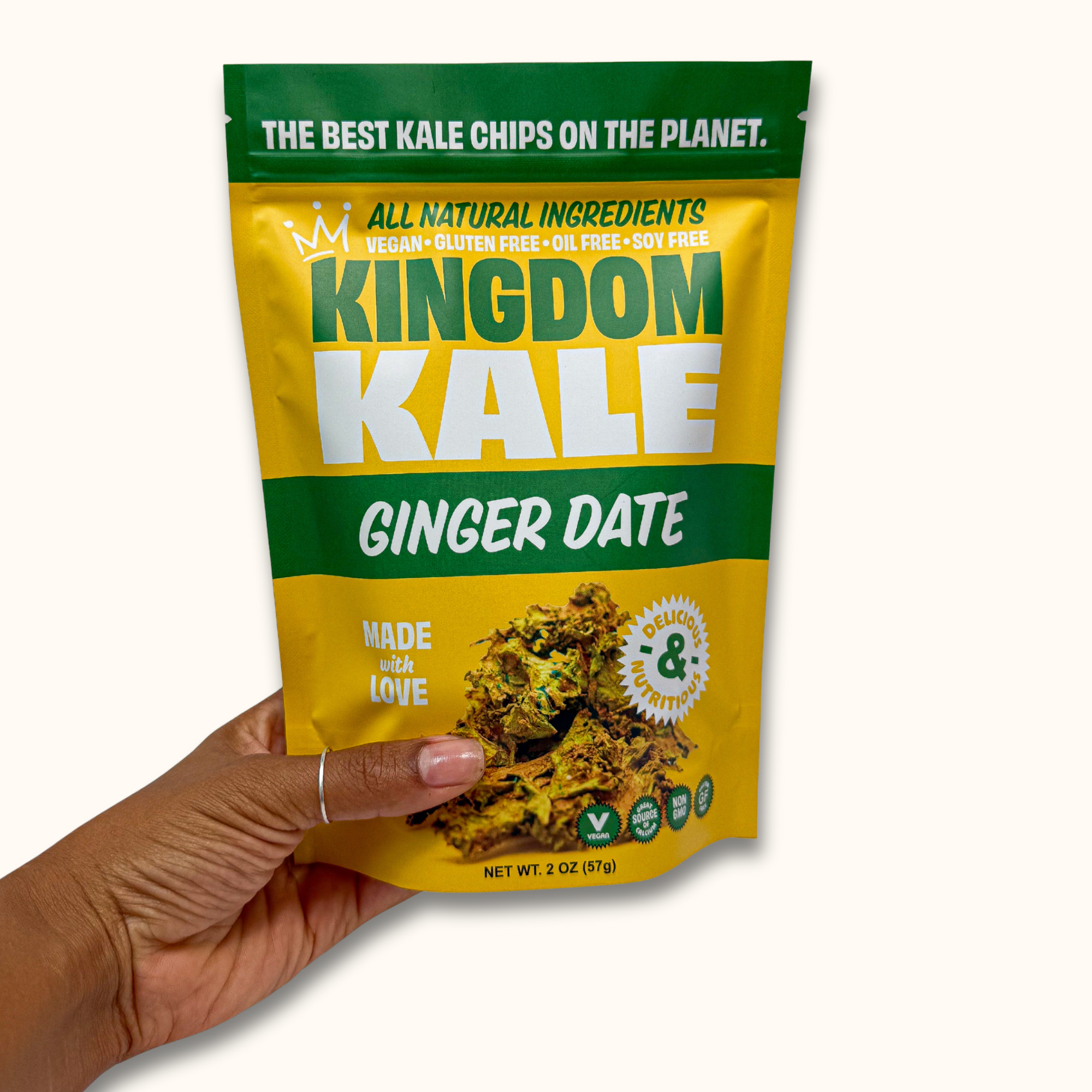 Kingdom Kale - Wholesale Chips - Ginger Date Kale Chips - Vegan, Gluten-Free, Non-GMO2