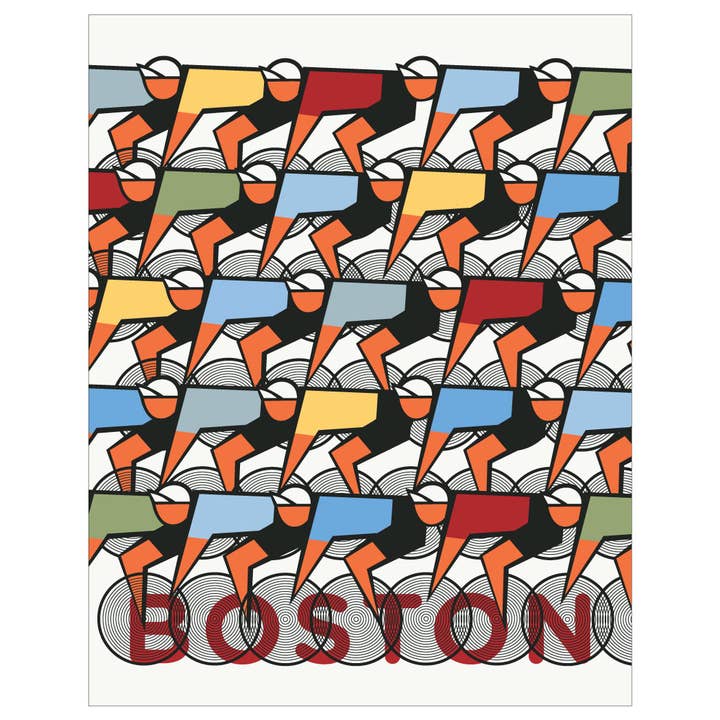 2.5'' x 3.5'' Boston Cycling Race Magnet for wholesale by Fridgedoor
