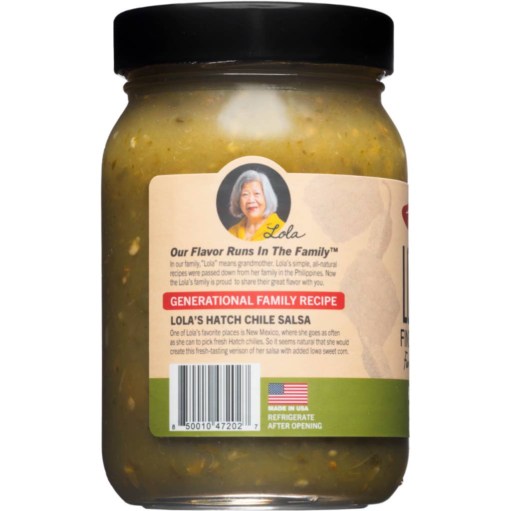 Lola's Fine Hot Sauce - Wholesale Salsa - Hatch Green Chile & Sweet Corn Salsa 16 oz - Mild1