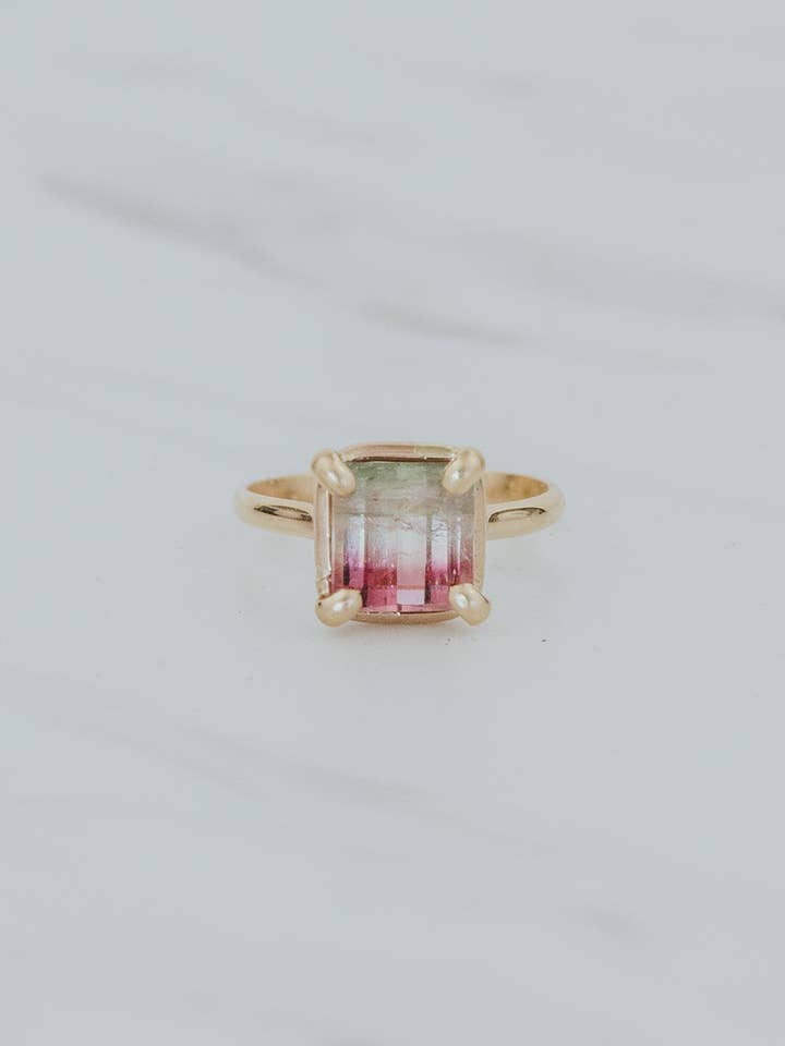 Bague Vénus - Tourmaline Pastèque | GF pour la vente par Wings Hawaii