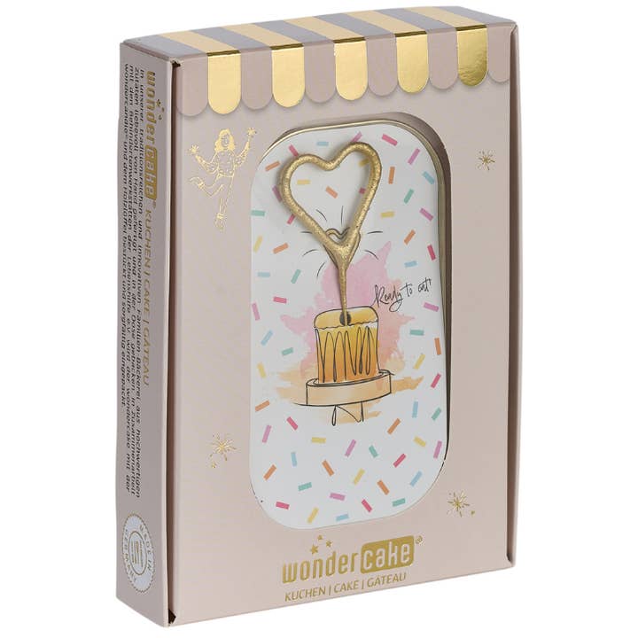 Confetti white Wondercake deluxe pink heart gold for wholesale by Wondercandle
