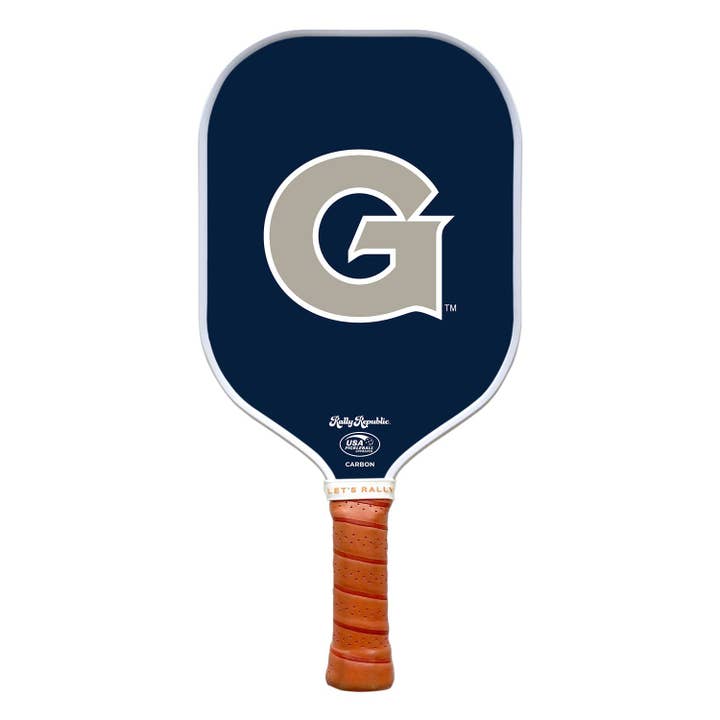 Georgetown Hoyas Georgetown Blue Primary Mark grijze pickleballpeddels (B2B) voor wholesale door Rally Republic