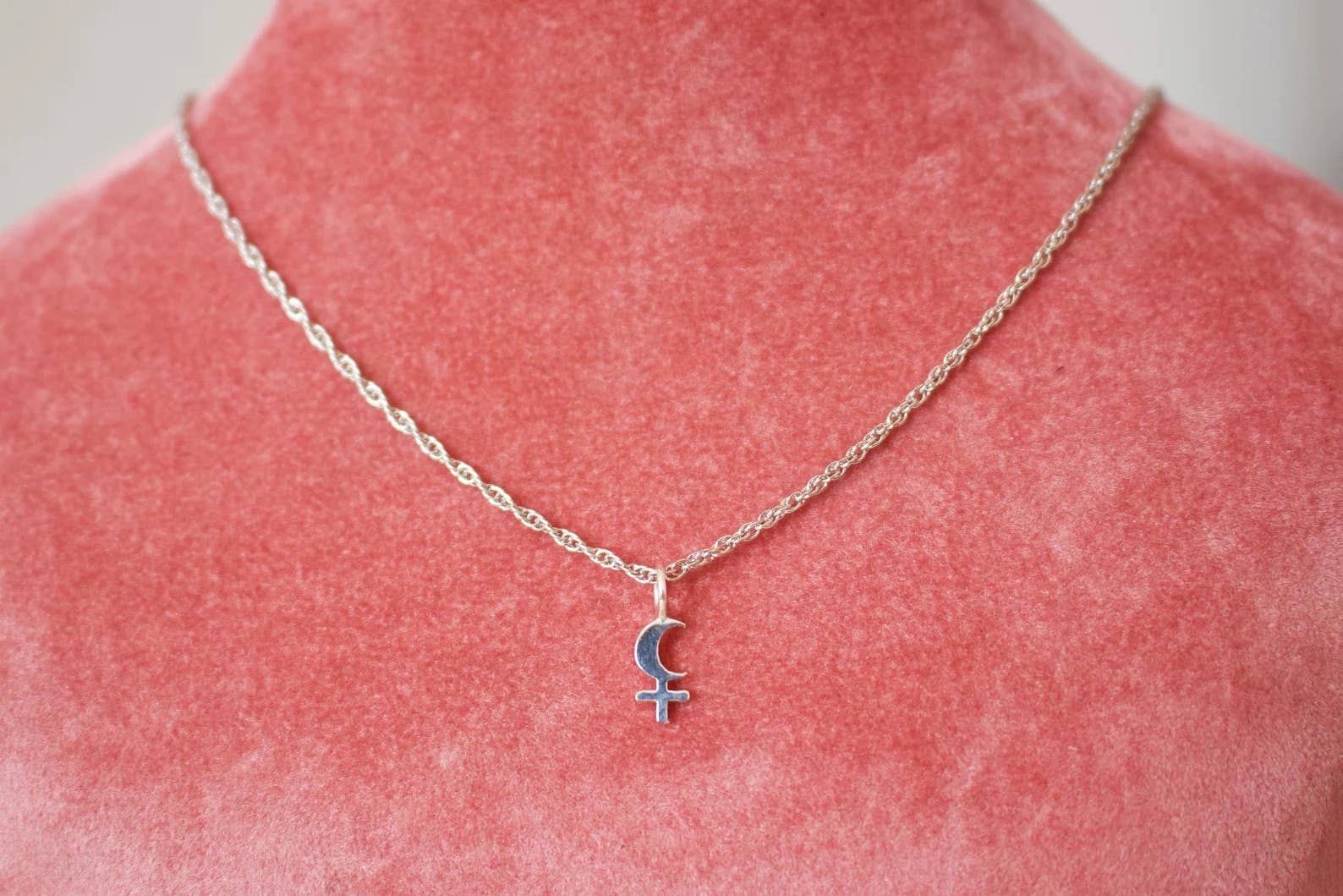 Sofia Ramsay - Wholesale Pendant/Charm Necklace - Planet Symbol Dainty Charm Necklaces in Sterling Silver10