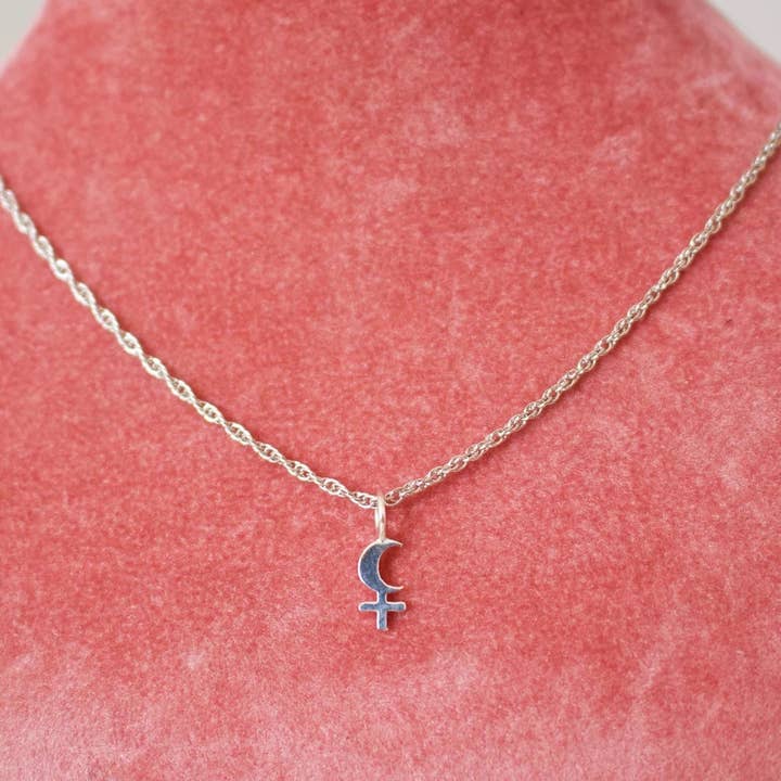 Sofia Ramsay - Wholesale Pendant/Charm Necklace - Planet Symbol Dainty Charm Necklaces in Sterling Silver10