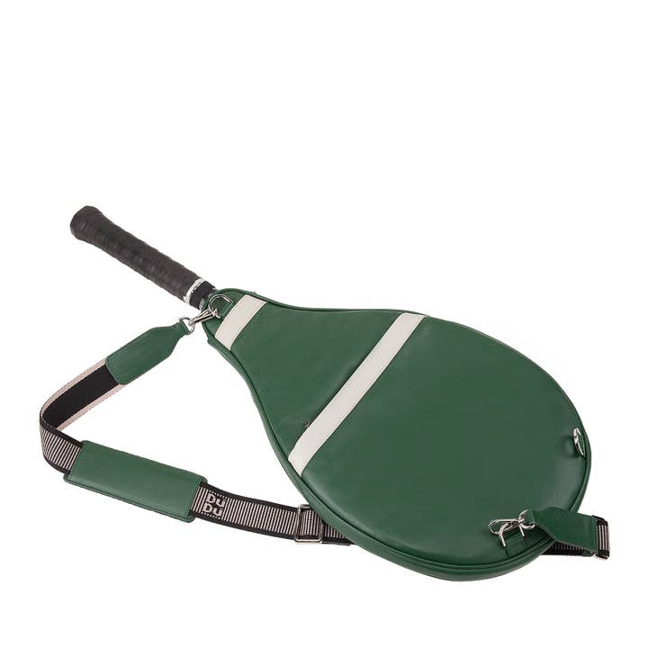Funda para raqueta de tenis de cuero DuDu en color verde para venta al por mayor de dudu