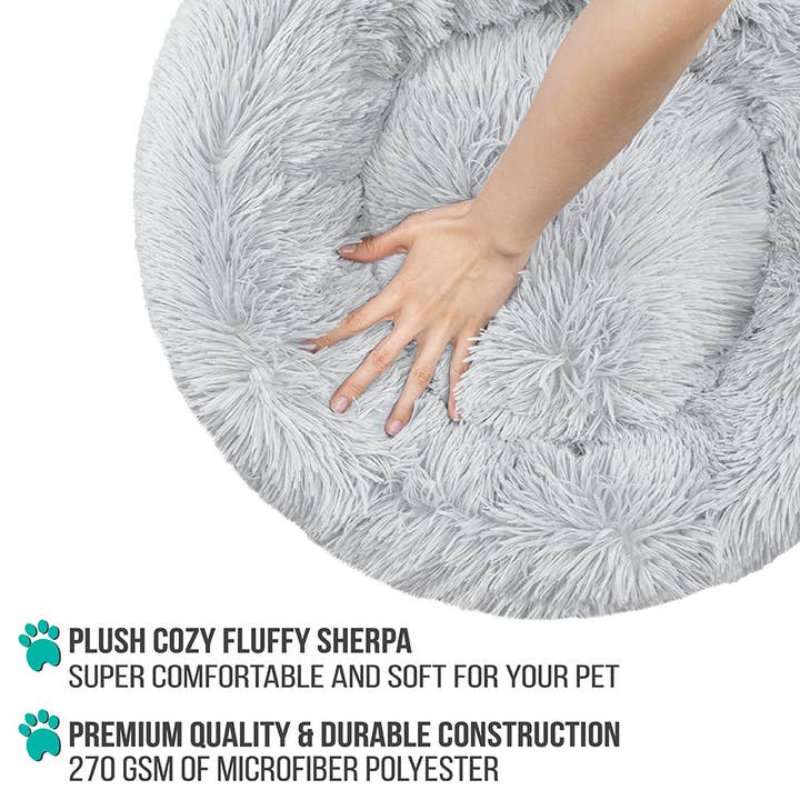 PetAmi - Wholesale Pet bed – Cat/dog - Fluffy Calming Donut Pet Bed23