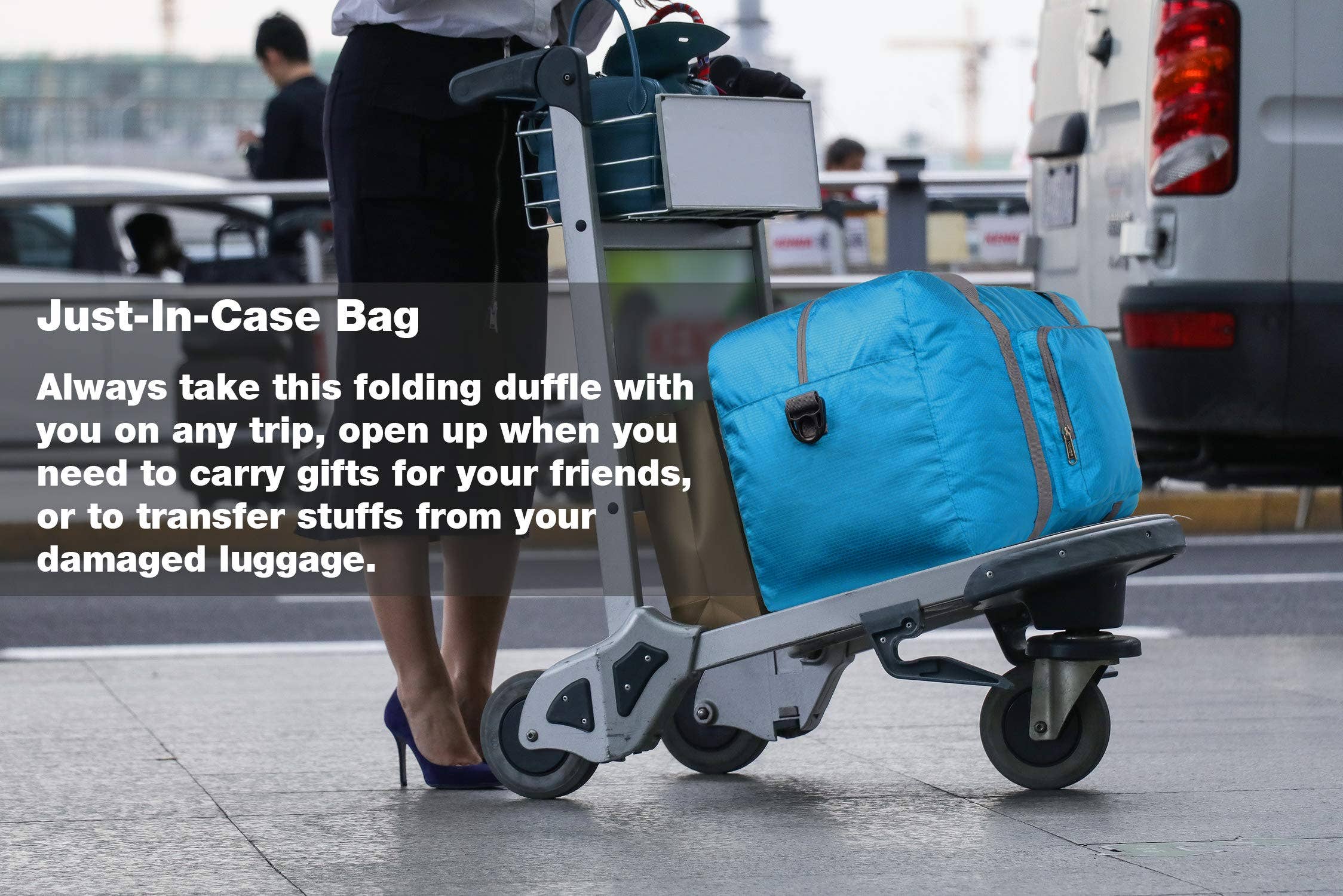 wandf - Wholesale Weekender bag – Unisex - Foldable Large Bulk Duffle Bag 24" With Shoe Compartment18