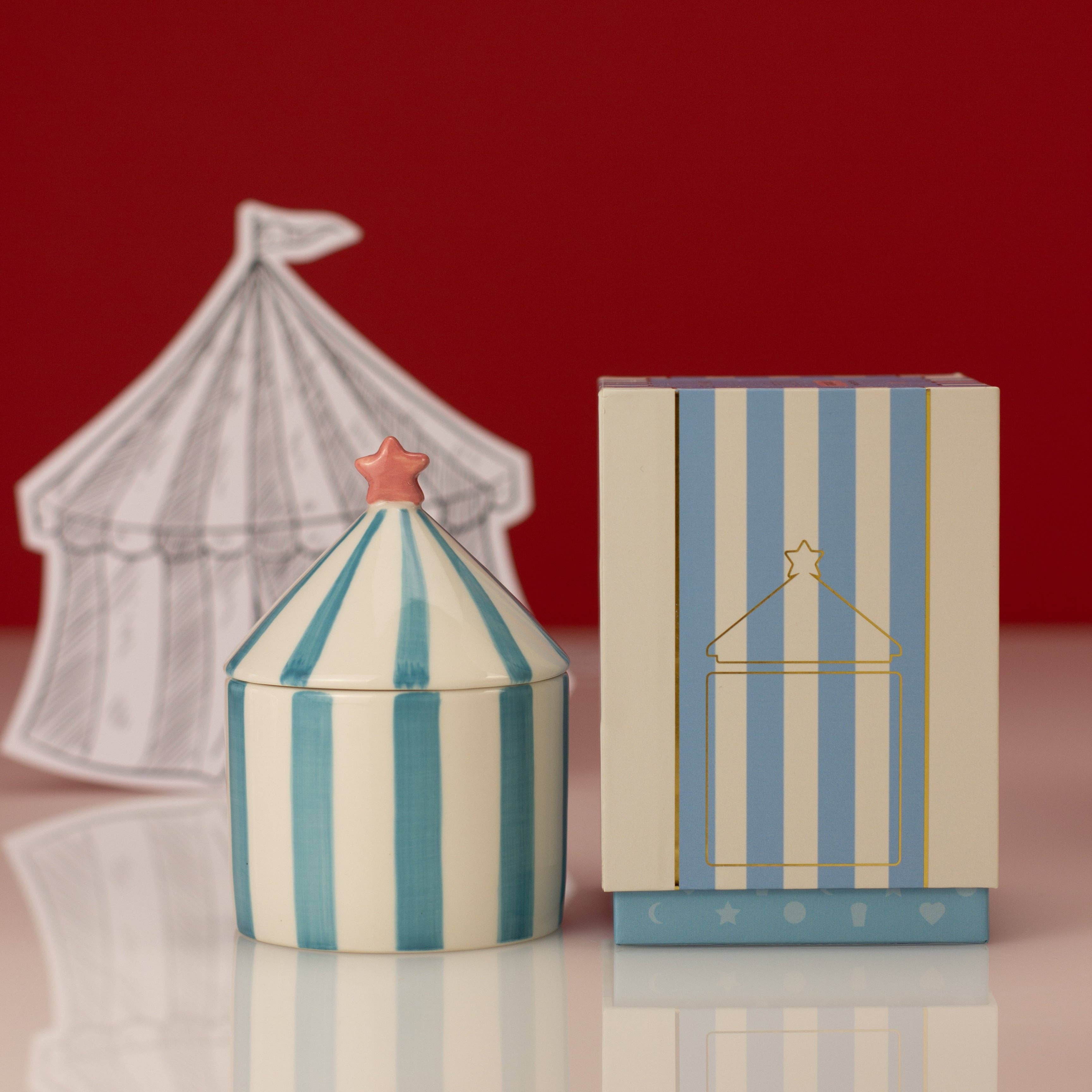 Zesty Lemons - Wholesale Jar/Filled Candle - Carnival: Acrobat Blue Candle - Activated Charcoal & Matcha2