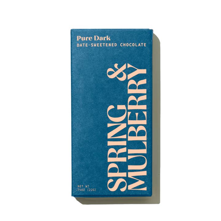 Spring & Mulberry - Wholesale Chocolate Bar - *Mini* Pure Dark Date-Sweetened Chocolate Bar