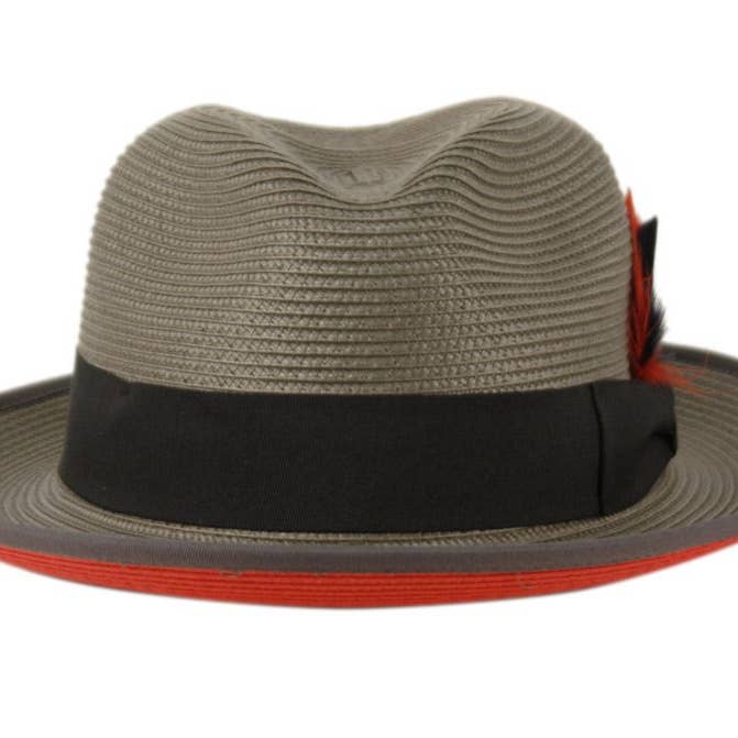 Epoch hats - Wholesale Fedora - Unisex - Polybraid Two Tone Fedora Hats with Grosgrain Band 5