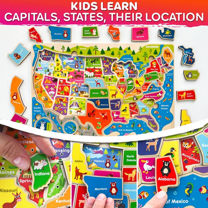 QUOKKA - Wholesale Puzzle - Kids - Wooden Puzzle for Kids Geography | World Map, Space & USA1