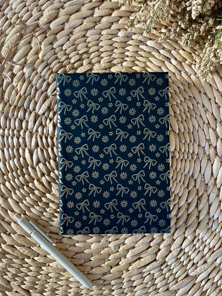 Bows and Flowers Coquette Cute Leatherette Journal for wholesale by Rustic Raleigh