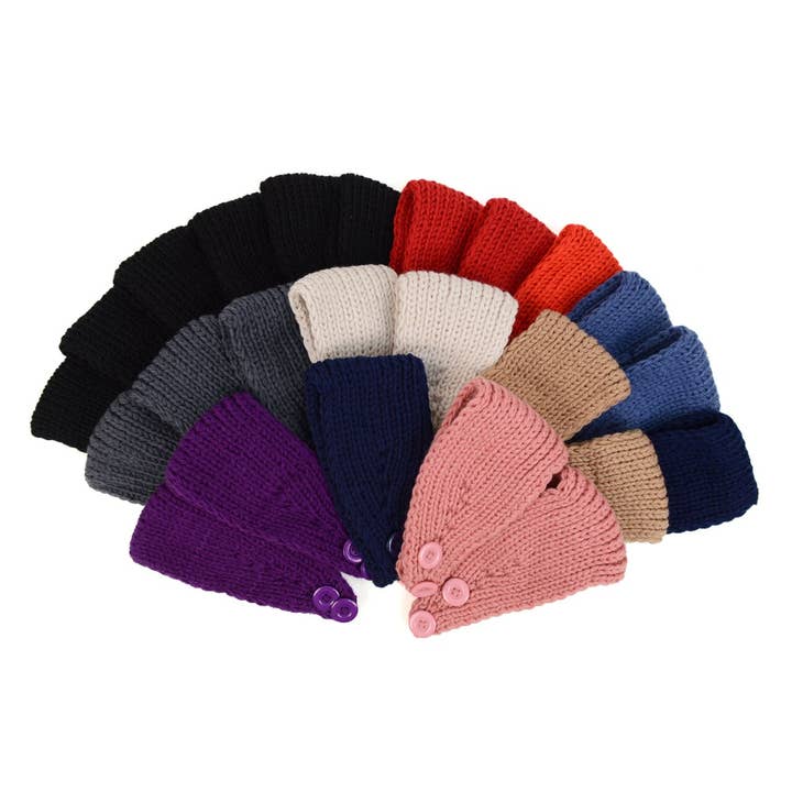 Bandeau d'hiver en tricot 24 couleurs assorties pour la vente par Selini New York