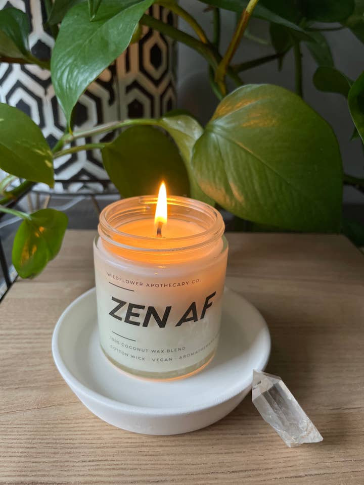 Zen AF Candle for wholesale by WildFlower Apothecary Co