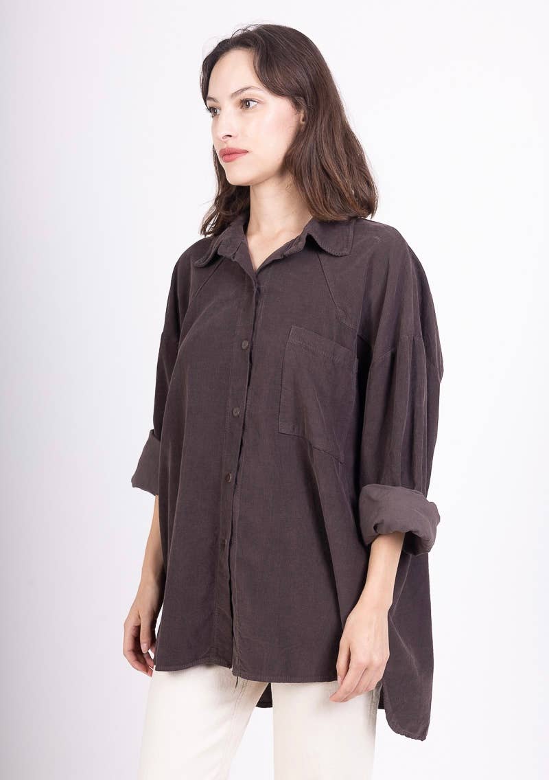LINEN & COTTON HOUSE – Engroshandel Skjorte med buttondown – til kvinder – 4942 fløjlsbluse til efterår og vinter19