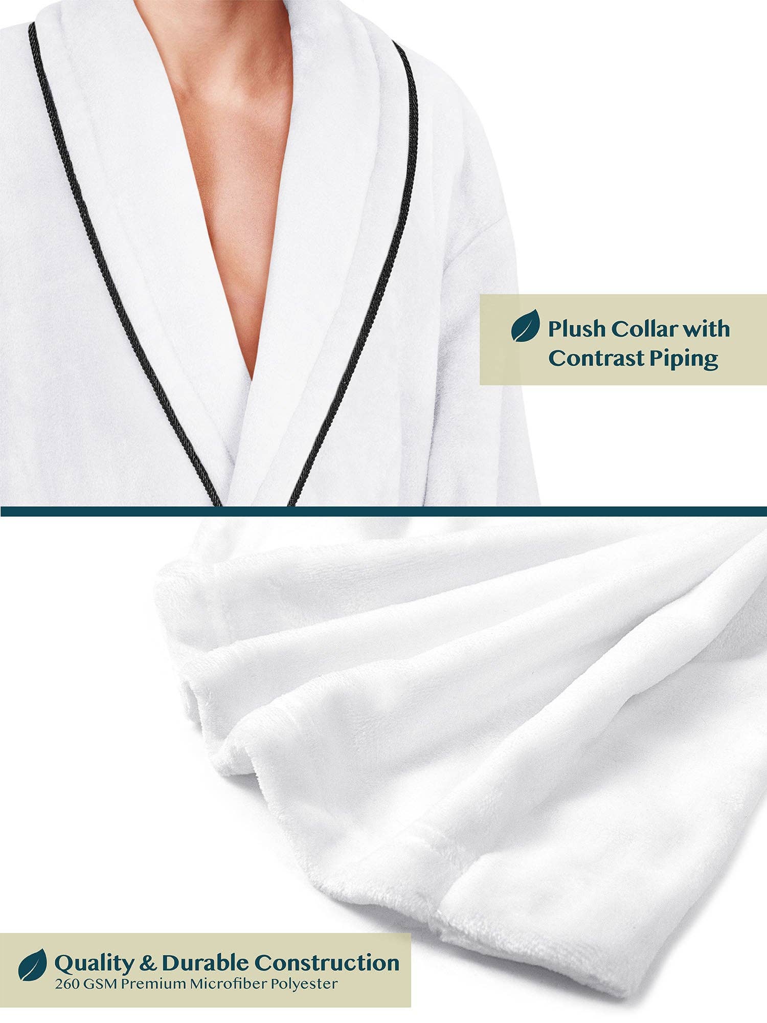 Pavilia - Wholesale Badjas - Heren - Herenbadjas van fleece met contrastpaspel39