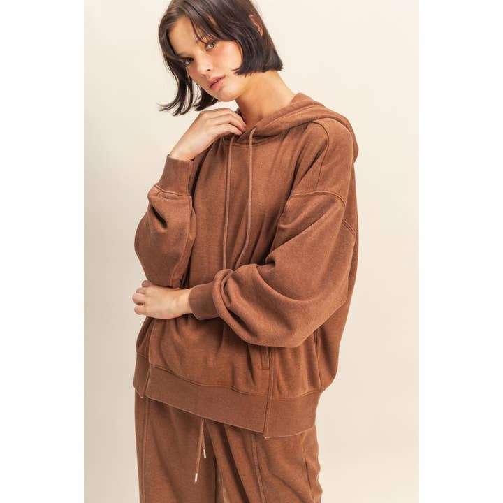 Double Zero - Wholesale Hoodie - Women's - Drop Shoulder Long Sleeve Oversized Hoodie9