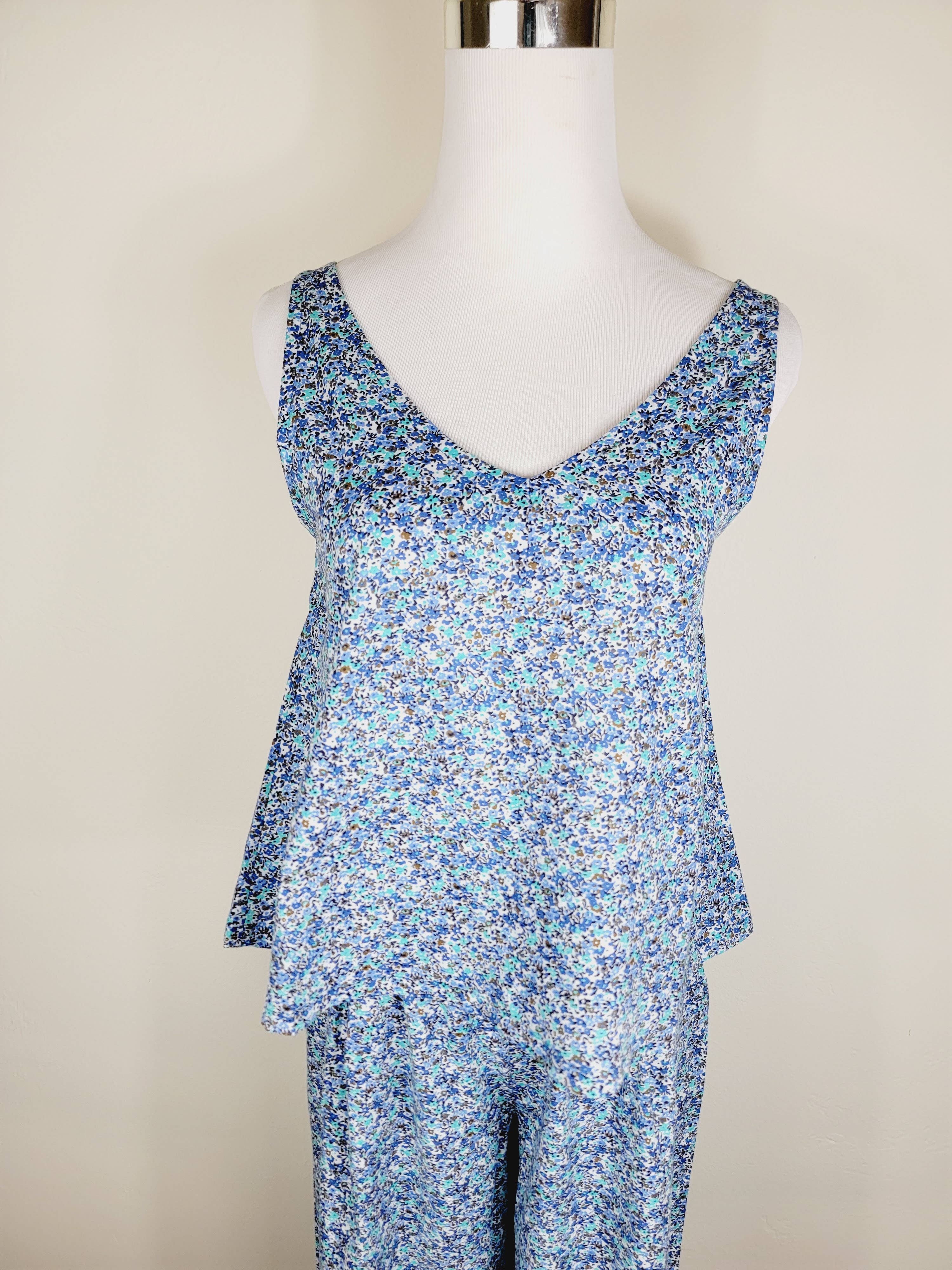 EBRU Home - Wholesale Top & Pant Set (NOT Loungewear) - Women's - Tank top with Matching Culottes elasticated belt trousers 4