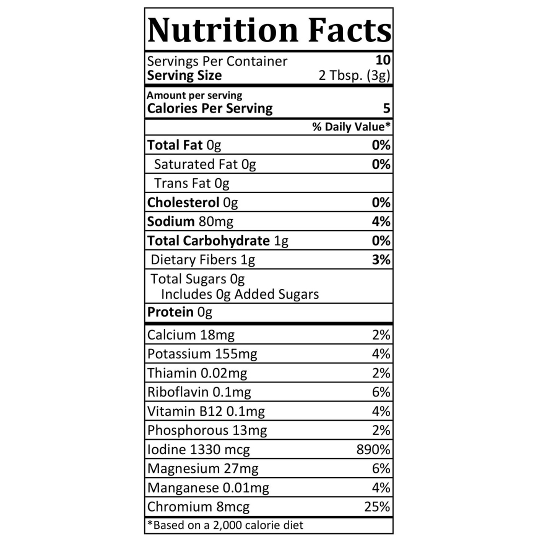 Ocean's Balance - Wholesale Dried/Dehydrated Vegetables - Organic Whole Leaf Kombu6