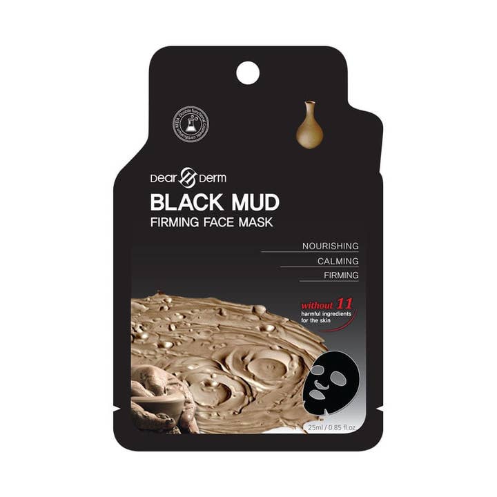 DEARDERM Black Sheet Face Masks - Black Mud for wholesale by Callas & Dearderm