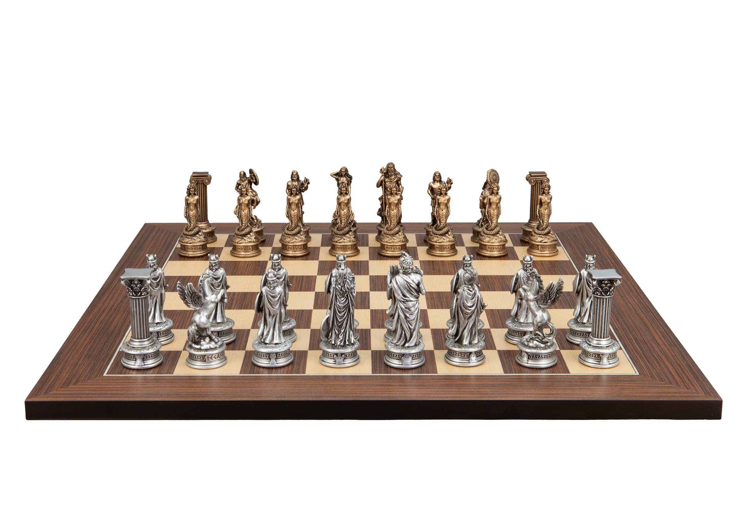 Dal Rossi Italy – wholesale Board game – European Warriors Chess Set On Palisander/Maple Board 50cm0