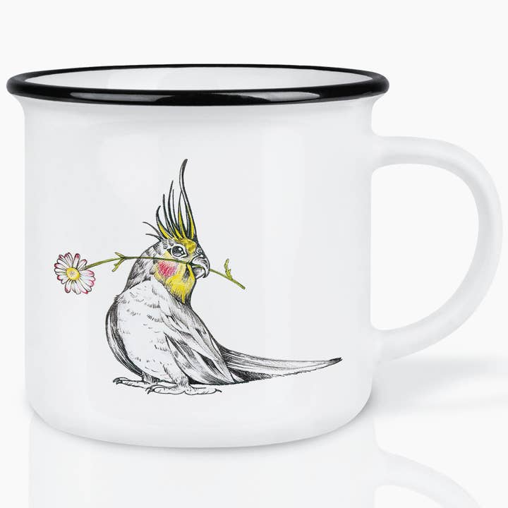 Ceramic mug – Budgerigar for wholesale by LIGARTI