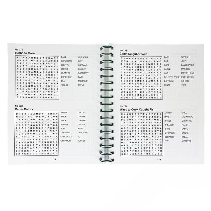 Cottage Door Press - Vente Puzzle – adulte - Livre de puzzles de recherche de mots Cabin Fever Nature1