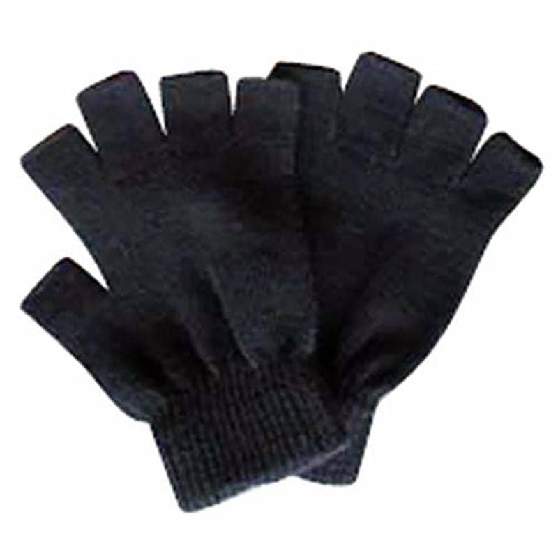 Deluxe Import Trading - Wholesale Gloves - Unisex - Black Fingerless Gloves0