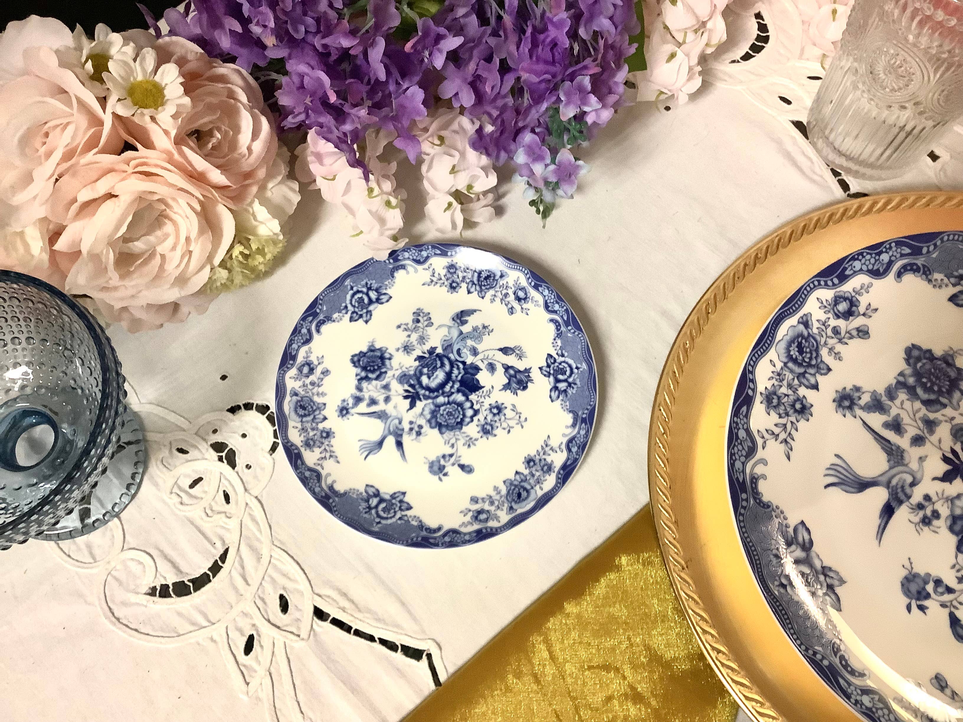 All Little Cute Things - Wholesale Salad Plate - Blue and White French Toile Bread Side Plate 6.75 inch2