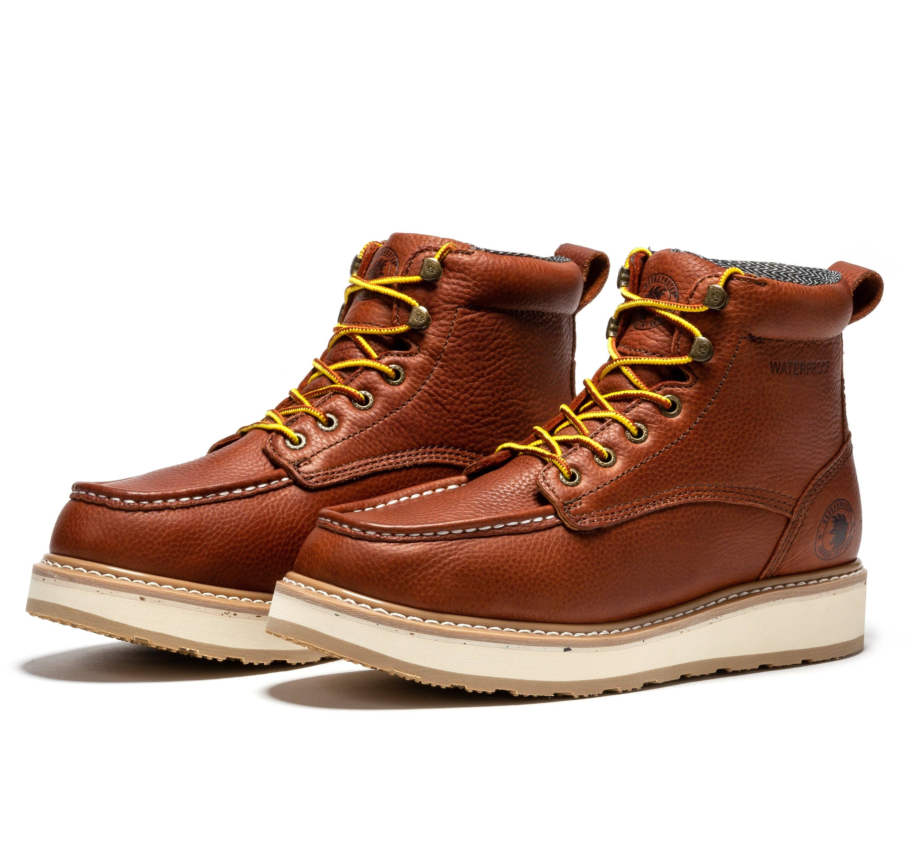 Rock Rooster Footwear - Venta al por mayor Botas - Unisex - Botas de trabajo ROCKROOSTER Walker con cuña impermeables de 6 pulgadas, punta blanda, resistentes al aceite ASTM 2892 con suela Vibram® VAP360II10