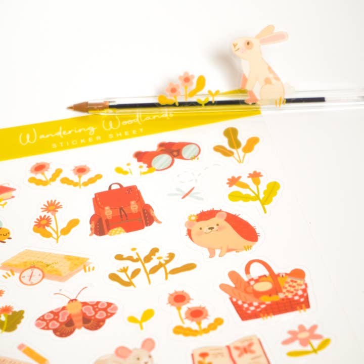 Wandering Woodlands - Transparent Sticker Sheet for wholesale by Ocean Hughes