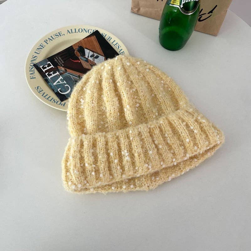 MoodGold - Wholesale Beanie – Women's - Wool Knit Hat With Snowflake Pattern1