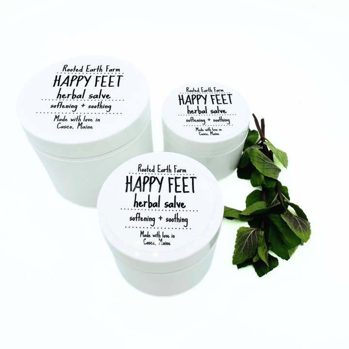 Happy Feet Salve - 3 Size Options for wholesale by Rooted Earth Farm + Apothecary