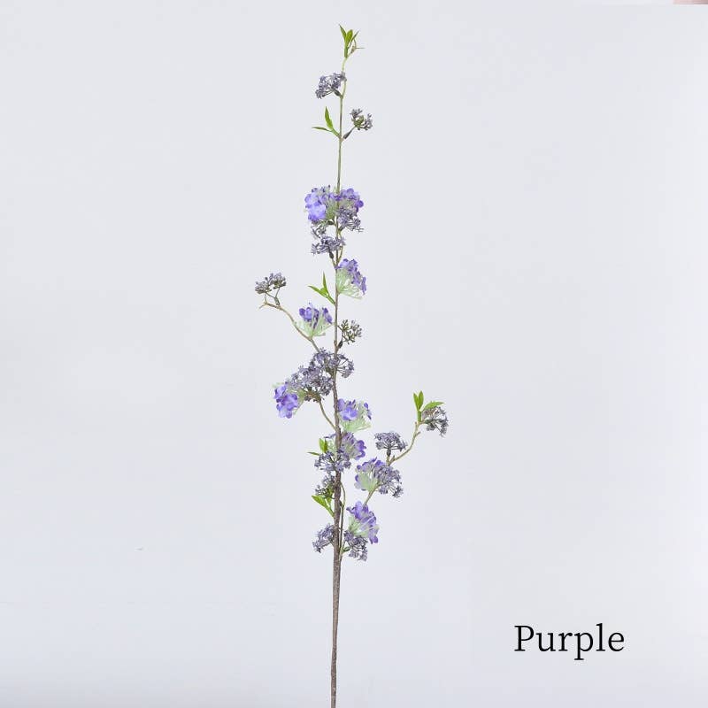 ACNITE(We cover U.S. import duties) - Vente Fleurs artificielles - Neige artificielle saule Fleur violette décoration maison/mariage1