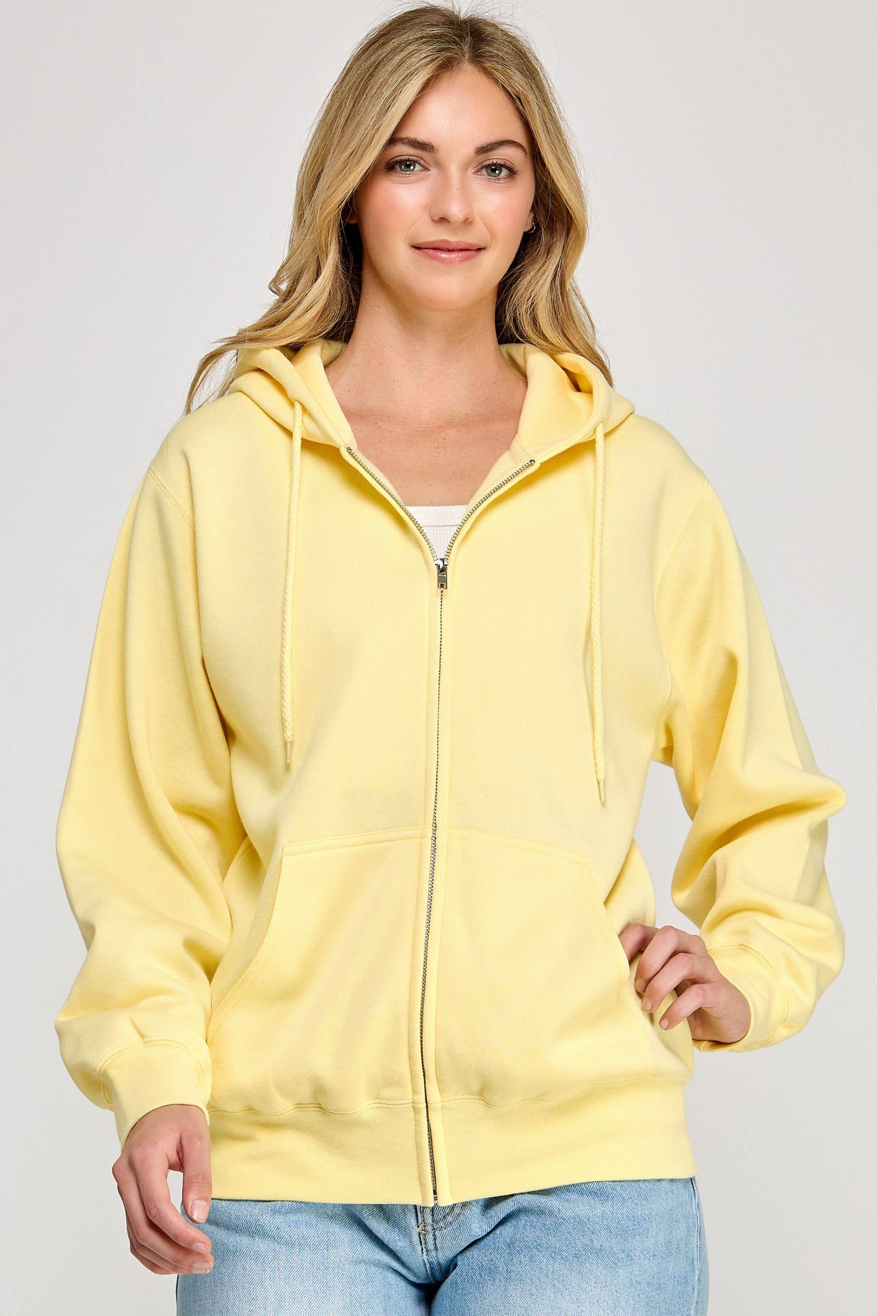 Vanilla Monkey - Wholesale Hoodie - Women's - Oversized Fleece Boyfriends Fit Zip Up Jacket4