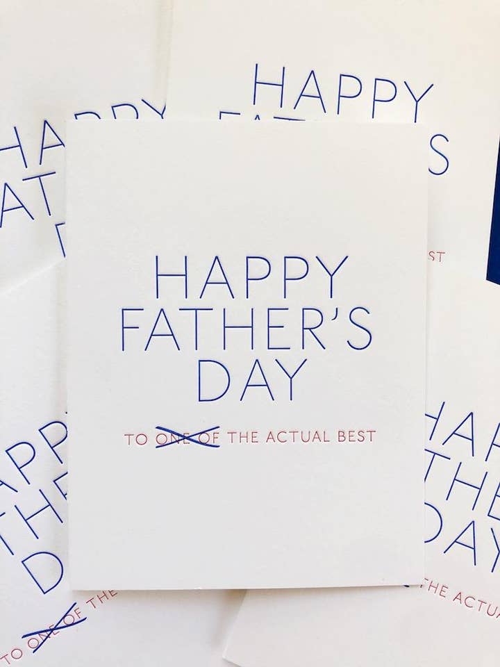 Father's Day - The Actual Best for wholesale by jill.cate letterpress