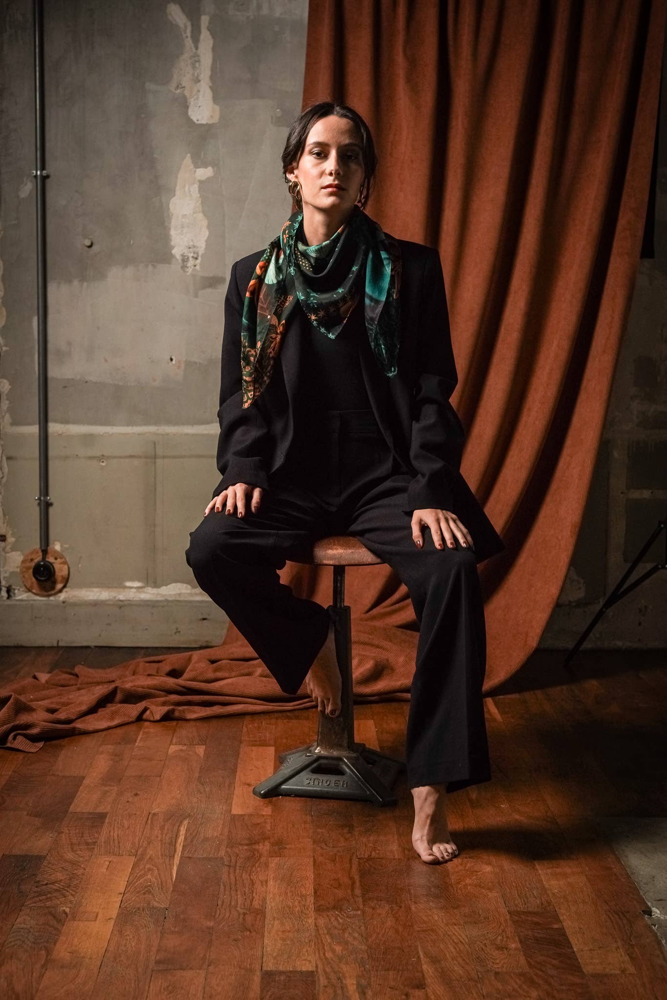 FST le french studio - Wholesale Scarf - Women's - Modal square 90x90cm printed GAIANE2