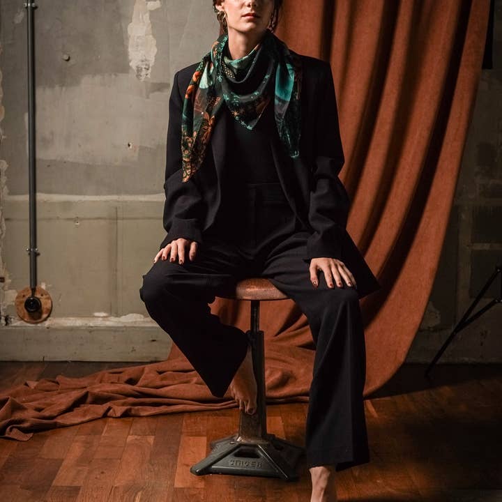 FST le french studio - Wholesale Scarf - Women's - Modal square 90x90cm printed GAIANE2