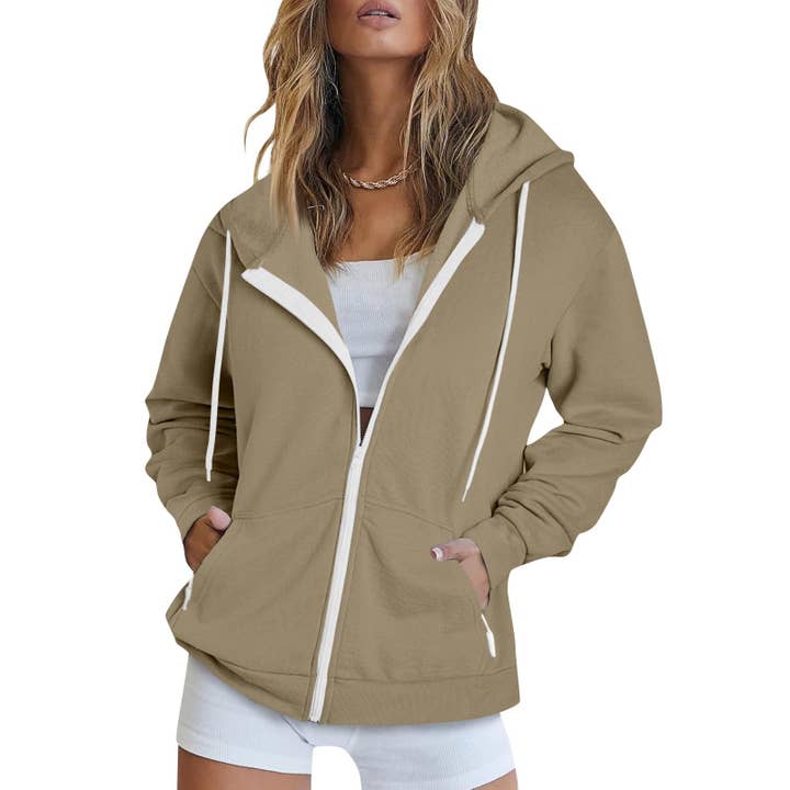 SALINA TRADING INC - Wholesale Hoodie - Women's - Unisex Hooded Zipper Jacket Casual Sports Hoodie17