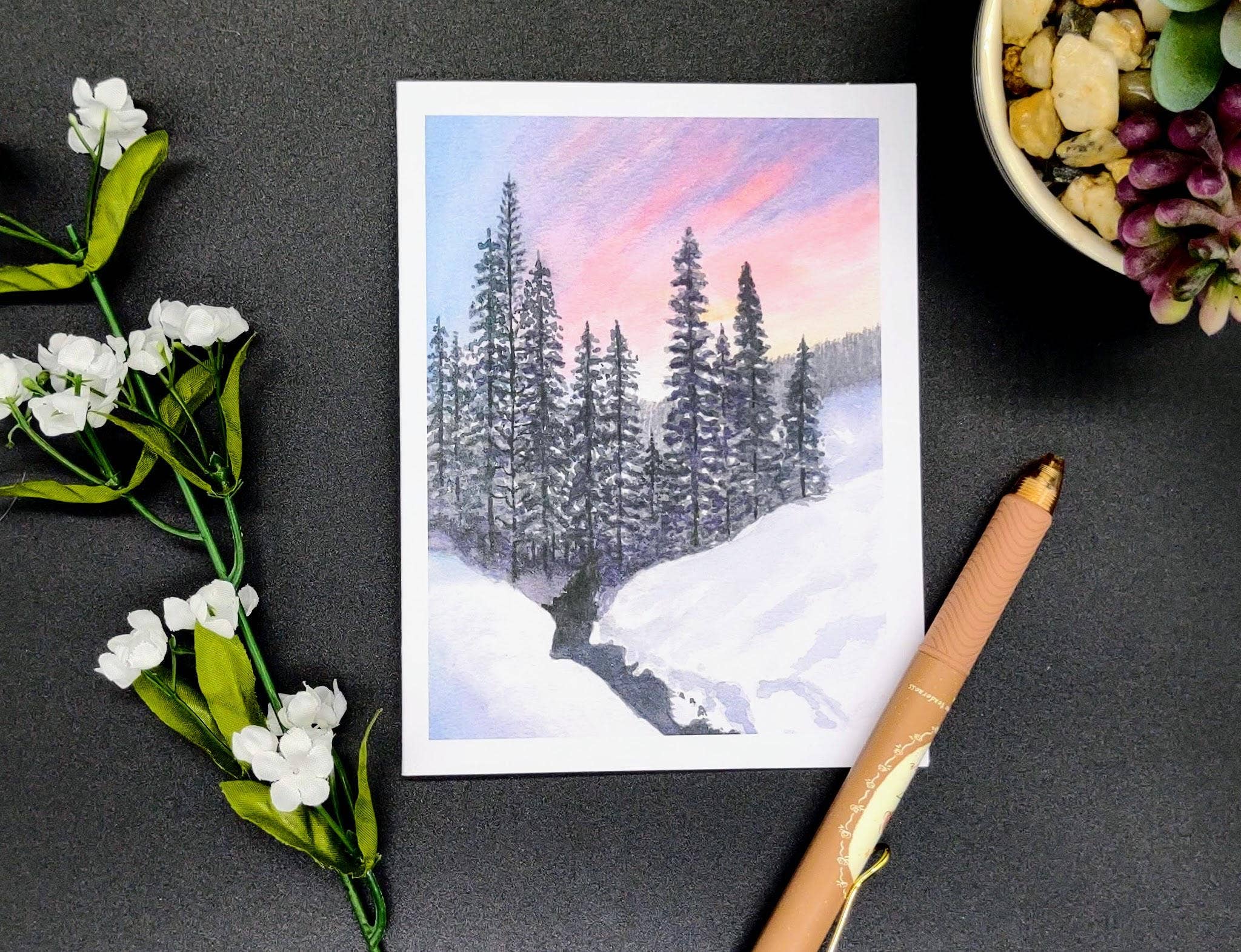 Kathryn Paul Fine Art - Wholesale Stationery/Notecard Set - Watercolor Trees Notecards: Blank Cards Set, Nature Art2