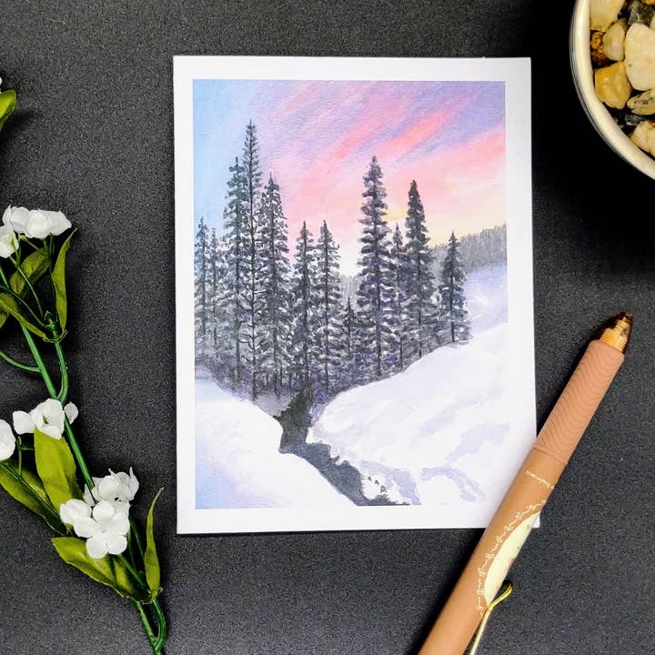 Kathryn Paul Fine Art - Wholesale Stationery/Notecard Set - Watercolor Trees Notecards: Blank Cards Set, Nature Art2
