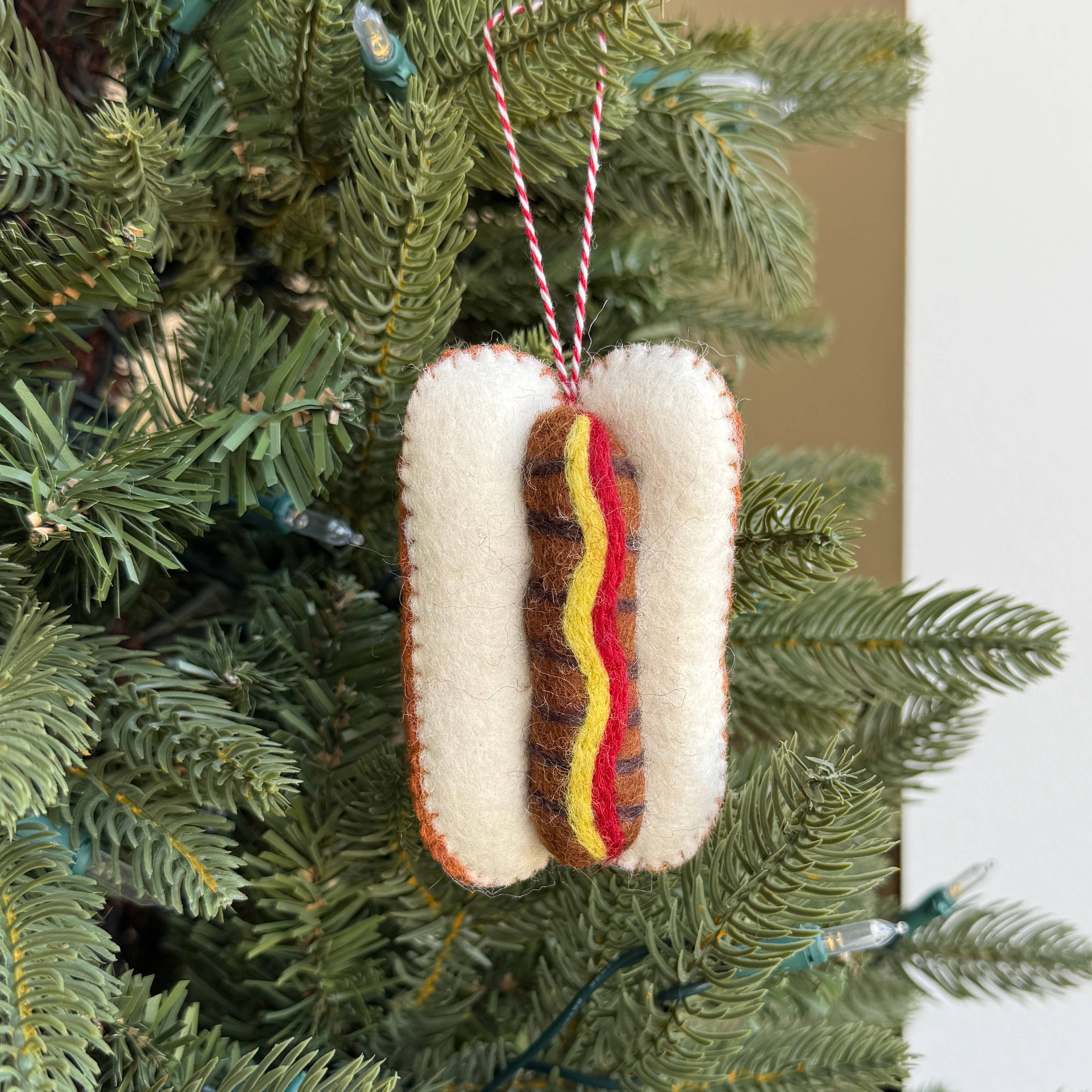 Ornaments 4 Orphans - Wholesale Ornament - Hot Dog Felt Wool Christmas Ornament 2