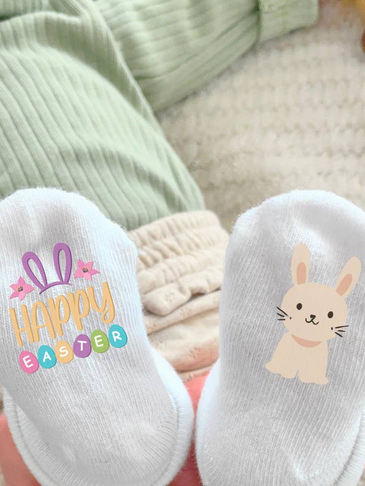 Chaussettes et Ensemble de Tenue de Bébé de Pâques - Premier Cadeau de Pâques pour la vente par Tiny Toes Market
