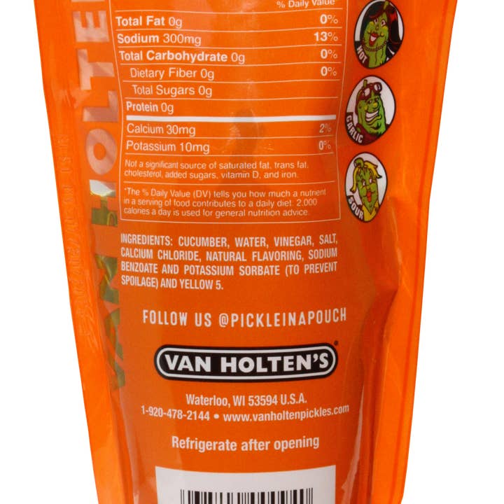 Van Holten's - Wholesale Pickled Vegetables - Van Holten's Sour Sis Pickle-In-A-Pouch, 12ct Case1