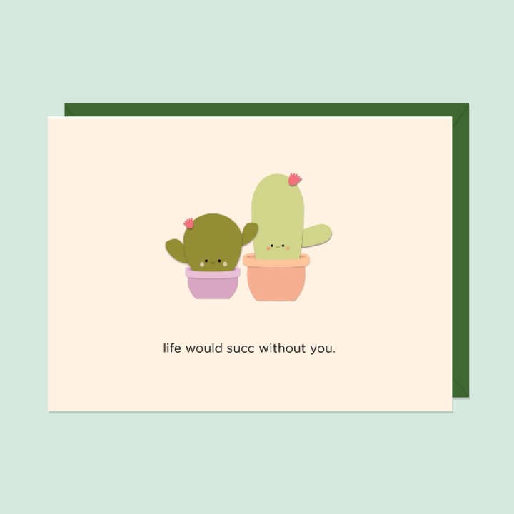 Life Waría Suc Without You | Tarjeta de felicitación para venta al por mayor de Paper Hearts™