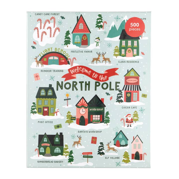 Rompecabezas de 500 piezas Welcome To The North Pole para venta al por mayor de Pippi Post